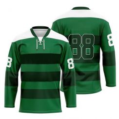 8 Pcs Men Long Sleeve Ice Hockey Jersey