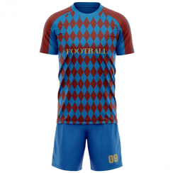 4 Sets Checkered Soccer Jersey 